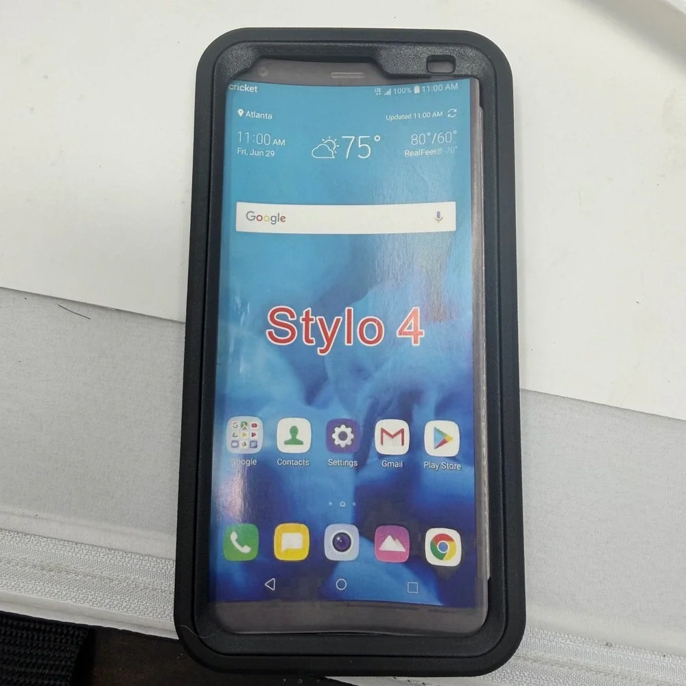 Black Mobile Phone Case for LG Stylo 4 Model 1530 E01936 BL